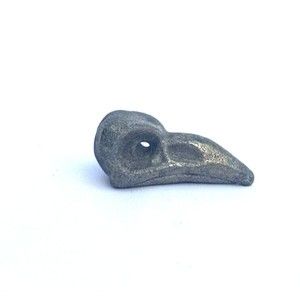 Pyrite Iron Eagle Raven Skull Figurine/Pendent 2"